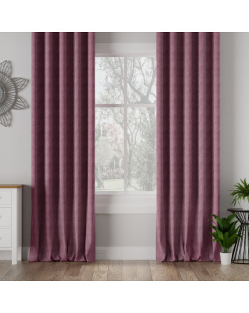 Nowoczesna zasłona Milas na fleksach kolor wrzosowy