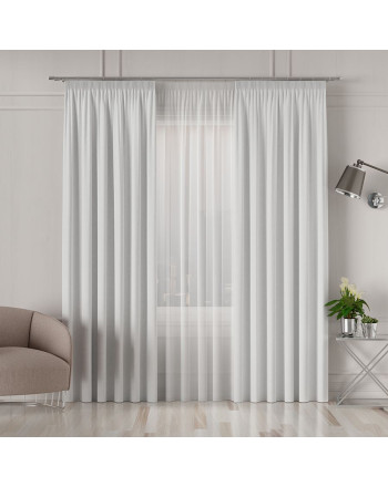 Ekskluzywna tkanina zasłonowa, kolor śnieżnobiały, wysokość 300 cm, Allure