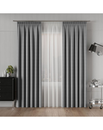 Ekskluzywna tkanina zasłonowa, kolor zimnoszary, wysokość 300 cm, Allure
