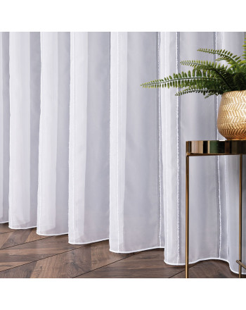 PREMIUM ALLURE Firanka z ołowianką Lana, wysokość 300cm, kolor biały - sprzedawana na metry