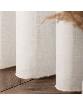 PREMIUM ALLURE Firanka z ołowianką na metry Astrid, wysokość 300 cm, kolor naturalny beżowy
