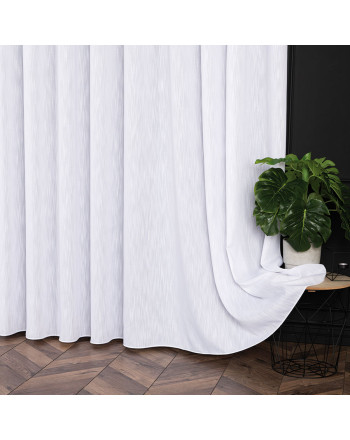 PREMIUM ALLURE Firanka wykończona ołowianką Loren, wysokość 300 cm, kolor biały na metry - szyta na wymiar