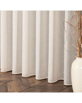 PREMIUM ALLURE Firanka z ołowianką Klarysa, wysokość 300 cm, kolor naturalny beżowy - sprzedawana na metry