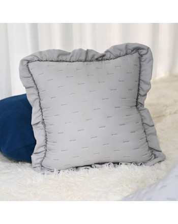 Poszewka na poduszki z dekoracyjna falbanką Savona, kolor szary, rozmiar 40x40 cm