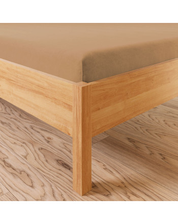 Prześcieradło z jerseyu z gumką, kolor jasny brązowy, Dreamy Premium