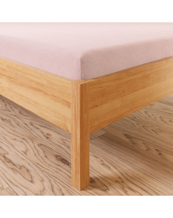 Prześcieradło jersey z gumką, kolor jasny różowy, Dreamy Premium