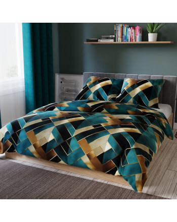  pościel bawełna satynowa, pościel satynowa 160x200, pościel satynowa 220x200, pościel 70x80, komplet pościeli, pościel z zamkiem, pościel OEKO-TEX, pościel geometryczna, pościel nowoczesna, pościel do sypialni, pościel elegancka, pościel turkusowa, pości
