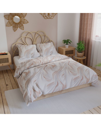 Komplet pościeli z satyny bawełnianej Kalm, oferowany w dwóch rozmiarach 160x200 lub  220x200 cm