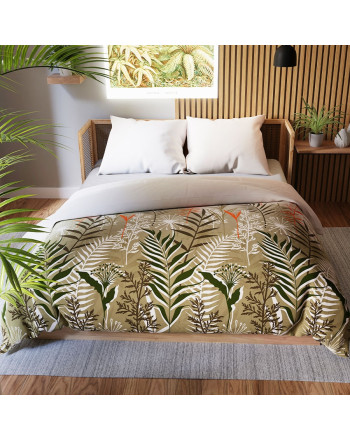 Pościel z satyny bawełnianej z botanicznym wzorem Felina dwa rozmiary