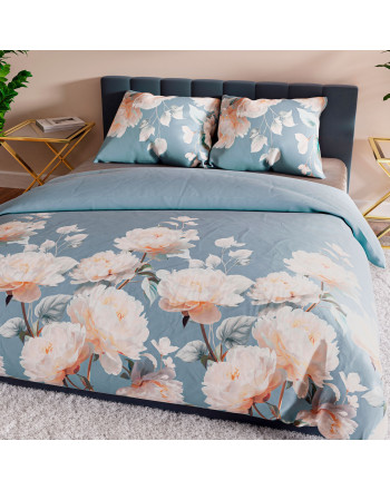 Komplet pościeli z bawełny satynowej dwa rozmiary dwustronny nadruk Melloria