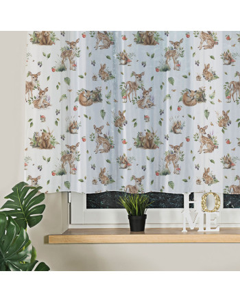 Firanka do pokoju dziecka, Bajkowy las,  wysokość 145 cm - sprzedawana na metry