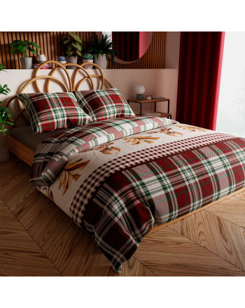 Komplet pościeli z bawełny satynowej z dwustronnym nadrukiem, dwa rozmiary, Merry