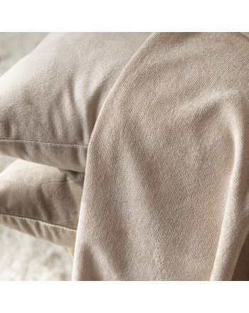 Welurowy materiał na zasłony, kolor beżowy, wysokość 285 cm, Soft - sprzedawany na metry