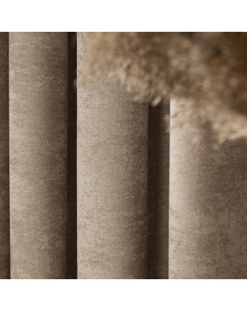 Welurowy materiał na zasłony, kolor chłodny beżowy, wysokość 285 cm, Soft - sprzedawany na metry