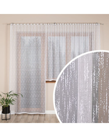 Firanka na drzwi balonowe, gotowa żakardowa z otworami na drążek, kolor biały, kilka rozmiarów, Eva