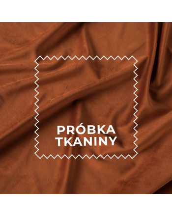 Próbka tkaniny Premium Allure, kolor rdzawy z kolekcji Velvet