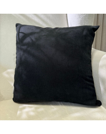 Poszewka dekoracyjna Idalia o strukturze płótna, kolor czarny, rozmiar 40x40 cm