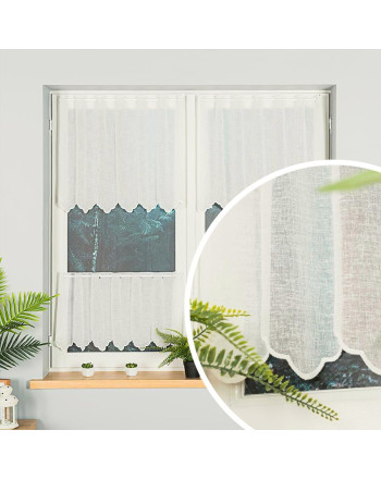 Zazdrostka z tkaniny o strukturze lnu, kolor kremowy, wysokość 40 lub 60 cm, 288240 - sprzedawana na metry