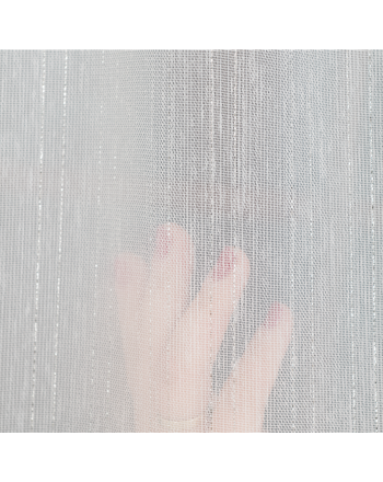 Biała firana ze srebrną nitką, wysokość 300 cm z ołowianką - sprzedawana na metry