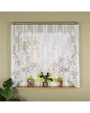 Krótka firanka gotowa żakardowa do salonu 300x160 cm, Adelajda