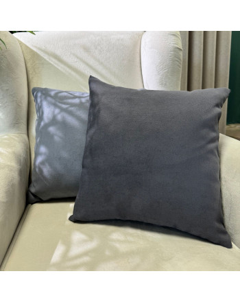 Poszewka dekoracyjna o strukturze płótna, kolor ciemny szary Idalia, rozmiar 40x40 cm