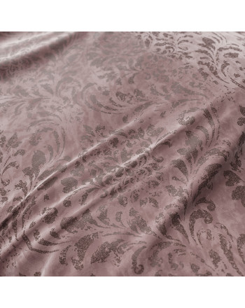 Materiał na zasłony ze wzorem botanicznym Madeleine, kolor różowy wysokość 300 cm - sprzedawany na metry
