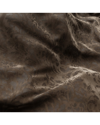 Materiał na zasłony ze wzorem botanicznym Madeleine, kolor brązowy wysokość 300 cm - sprzedawany na metry