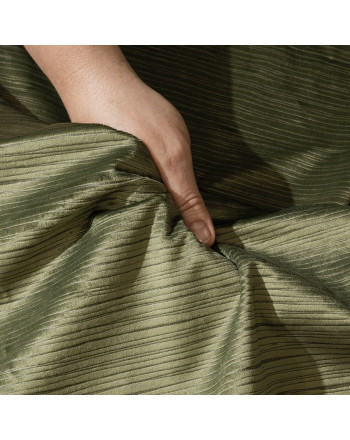 Materiał na zasłony o delikatnej strukturze przypominającej sztruks Charlotta, kolor oliwkowy, wysokość 300 cm