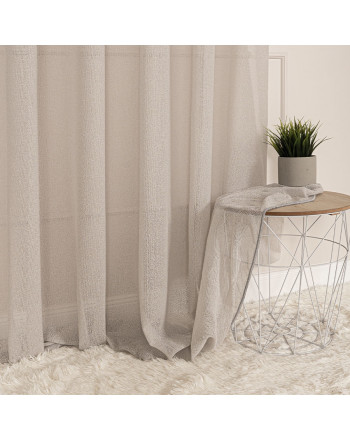 Allure firana typu bukla z ołowianką, kolor jasny szary, wysokość 300 cm, Aisha - sprzedawana na metry