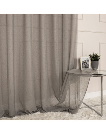 Allure firanka  typu bukla z ołowianką, kolor szary, wysokość 300 cm, Aisha - sprzedawana na metry