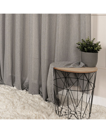 Allure firanka typu bukla z ołowianką, kolor ciemny szary, wysokość 300 cm, Aisha - sprzedawana na metry