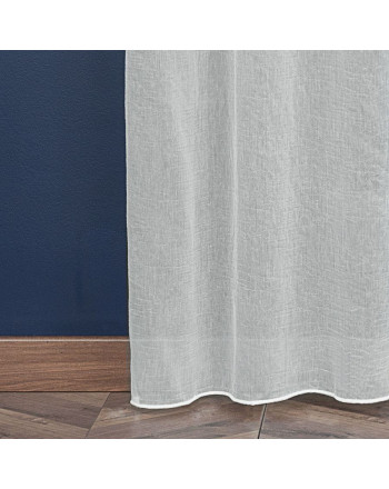 Firanka markizeta kreszowana z ołowianką, kolor szary, wysokość  295 cm, Safona - sprzedawana na metry