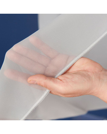 Gładka firana woalowa z ołowianką, kolor szary, wysokość 300 cm, Woalia - sprzedawana na metry 