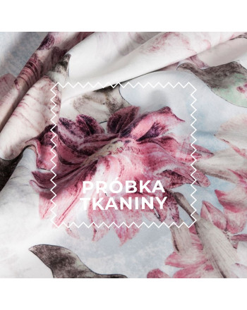 Próbka tkaniny Howera w pastelowe kwiaty, kolor różowy