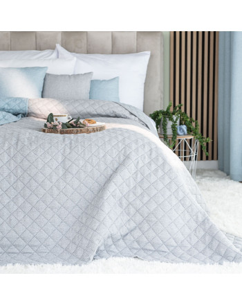 Narzuta na łóżko z pikowanym wzorem Molly, kolor jasny szary, dostępna w 2 rozmiarach