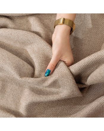 Materiał na zasłony do salonu, kolor kawowy, wysokość 300 cm, Molly - sprzedawany na metry