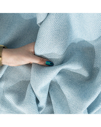 Materiał na zasłony do salonu, kolor jasny niebieski, wysokość 300 cm, Molly - sprzedawany na metry