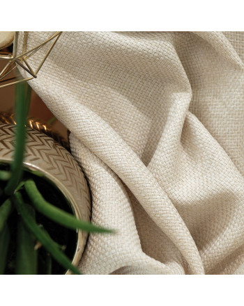 Materiał na zasłony do salonu, kolor kremowy, wysokość 300 cm, Molly - sprzedawany na metry 