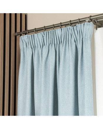 Zasłona gotowa na taśmie, kolor jasny niebieski, rozmiar 140x250 cm, Molly
