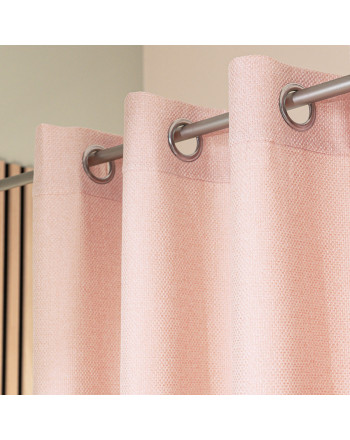 Zasłona gotowa na przelotkach, kolor pudrowy róż, rozmiar 140x250 cm, Molly