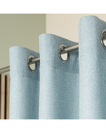 Zasłona gotowa na przelotkach, kolor jasny niebieski, rozmiar 140x250 cm, Molly