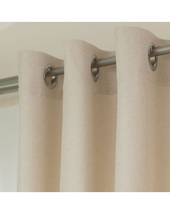 Zasłona gotowa na przelotkach do salonu, kolor kremowy, rozmiar 140x250 cm, Molly