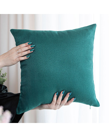 Poszewka dekoracyjna Jodełka, kolor butelkowa zieleń, rozmiar 40x40 cm