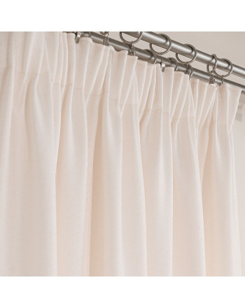 Gotowa zasłona do salonu na taśmie Jodełka, kolor kremowy, rozmiar 140x250 cm