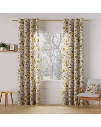 Tkanina zasłonowa bawełniana drukowana, wielokolorowa, szerokość 140 cm, Lawenda - sprzedawana na metry