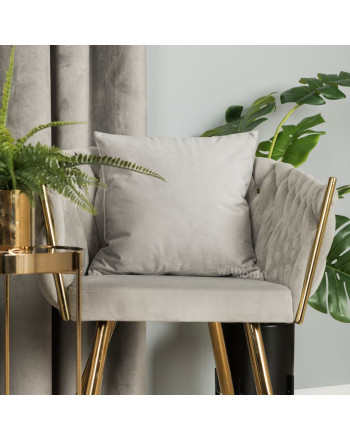 Poszewka welwetowa kolor pastelowy szary Velvi