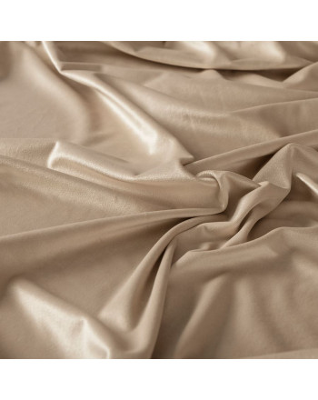 Welwetowy materiał na zasłony, kolor kaszmirowy ciemny kremowy, wysokość 300 cm, Velvi - sprzedawany na metry