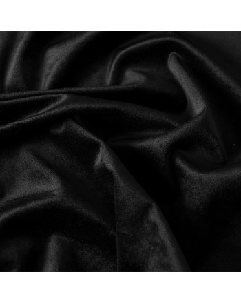 Welwetowy materiał na zasłony, kolor czarny, wysokość 300 cm, Velvi - sprzedawany na metry