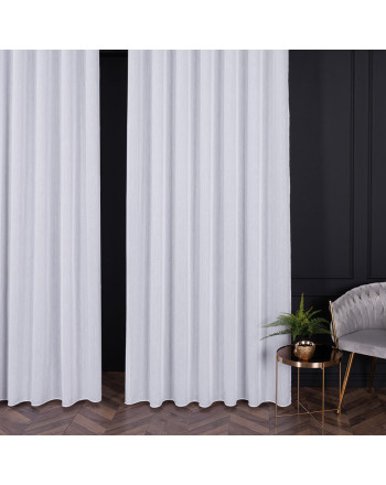 PREMIUM ALLURE Firanka na metry z ołowianką Nikoletta, wysokość 300 cm, kolor biały - sprzedawana na metry