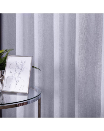 PREMIUM ALLURE Firanka na metry z błyszczącą nitką Alison, wysokość 305 cm, kolor biały